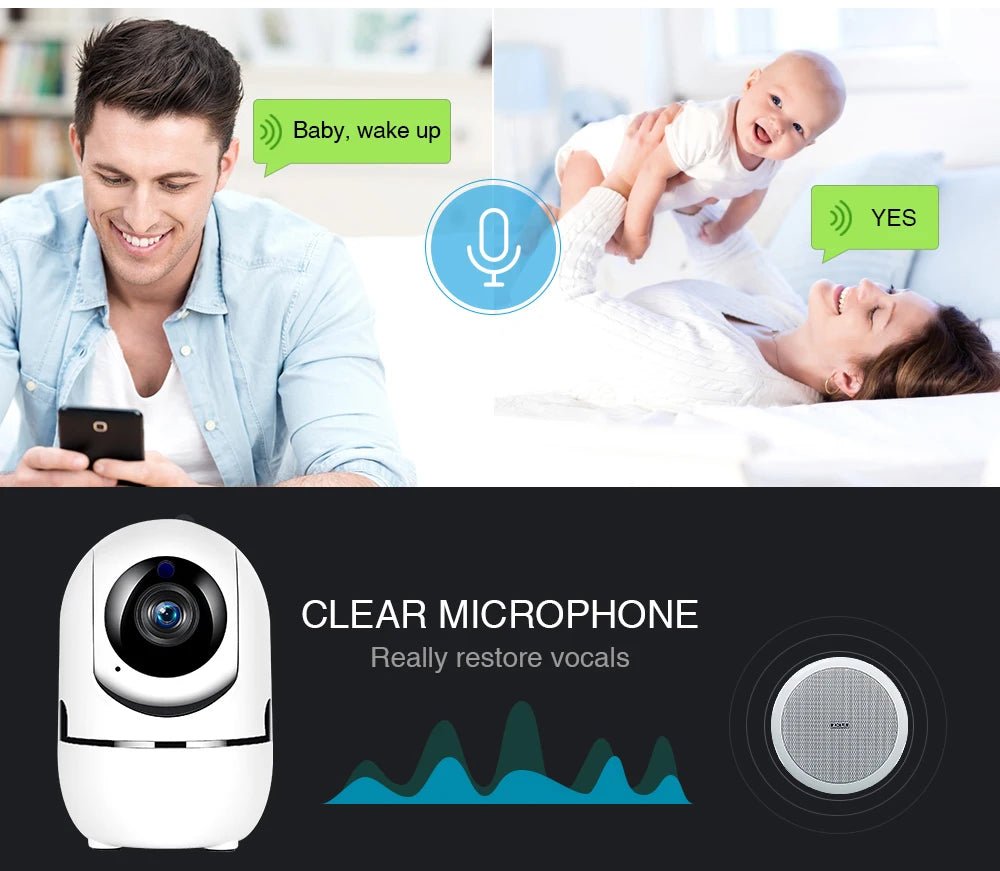 Smart-Dwelling - 1620P IP WiFi Camera Surveillance Security Wireless Monitor, Smart Track, Night Vision, CCTV Video Surveillance