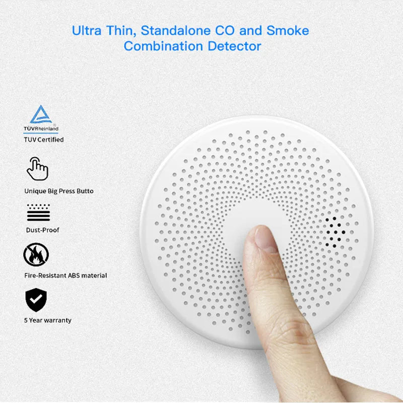 Smart-Dwelling - 2-in-1 WiFi Tuya Smart Carbon Monoxide and Smoke Detector