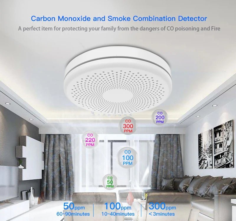 Smart-Dwelling - 2-in-1 WiFi Tuya Smart Carbon Monoxide and Smoke Detector