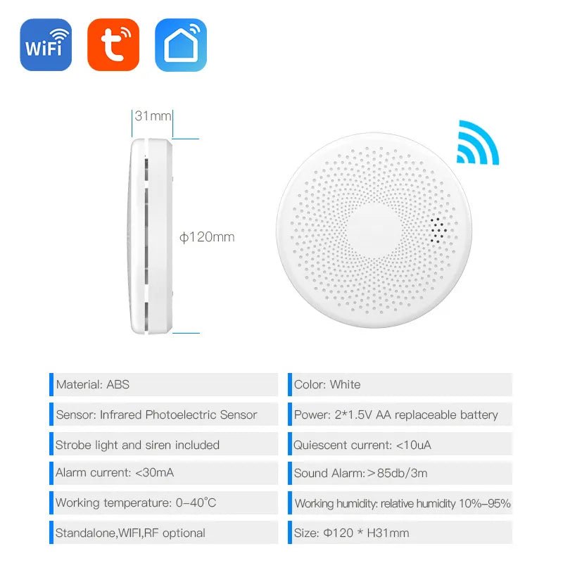 Smart-Dwelling - 2-in-1 WiFi Tuya Smart Carbon Monoxide and Smoke Detector