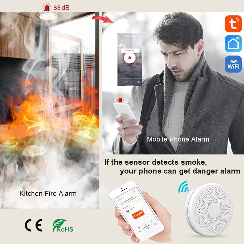 Smart-Dwelling - 2-in-1 WiFi Tuya Smart Carbon Monoxide and Smoke Detector