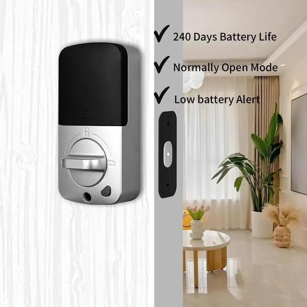 Smart-Dwelling - Advanced 4-in-1 Fingerprint Door Lock - Keyless Entry, Electronic Keypad Deadbolt, Smart Locks for Front Door, Auto-Lock, Anti-Peeking Password - Secure and Convenient Home Security Solution