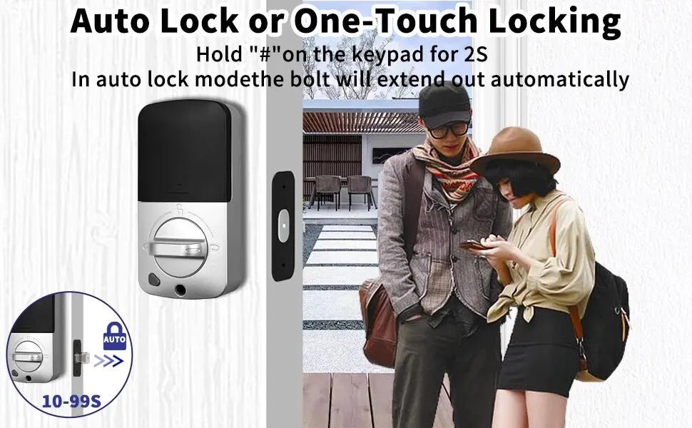 Smart-Dwelling - Advanced 4-in-1 Fingerprint Door Lock - Keyless Entry, Electronic Keypad Deadbolt, Smart Locks for Front Door, Auto-Lock, Anti-Peeking Password - Secure and Convenient Home Security Solution