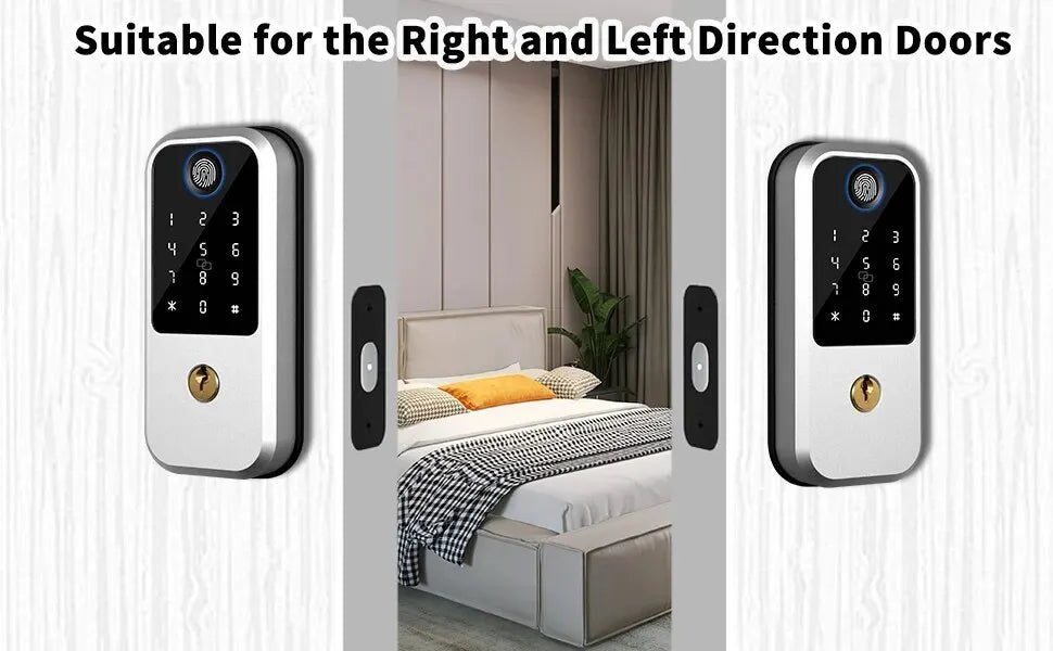 Smart-Dwelling - Advanced 4-in-1 Fingerprint Door Lock - Keyless Entry, Electronic Keypad Deadbolt, Smart Locks for Front Door, Auto-Lock, Anti-Peeking Password - Secure and Convenient Home Security Solution