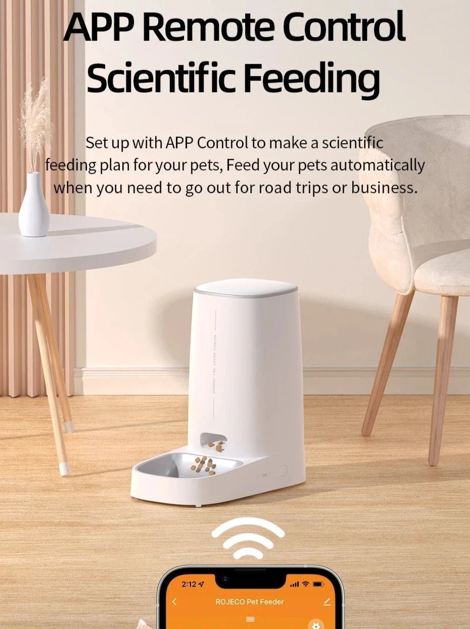 Smart-Dwelling - Automatic WiFi Pet Food Dispenser - Smart Feeder for Cats and Dogs