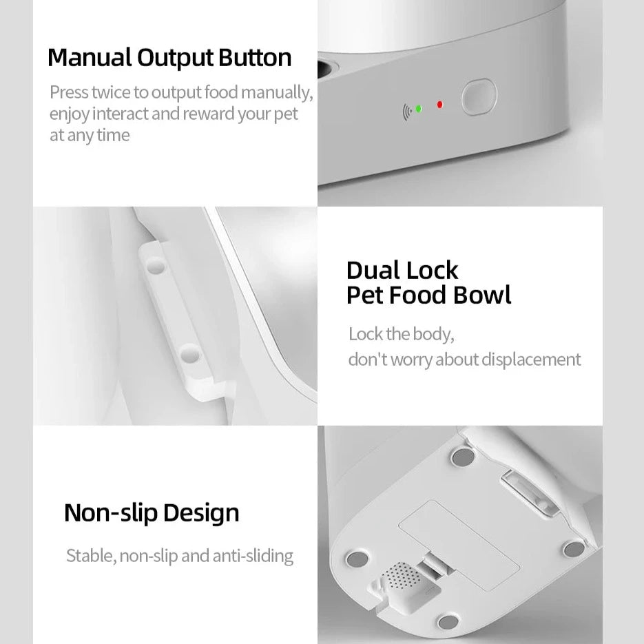 Smart-Dwelling - Automatic WiFi Pet Food Dispenser - Smart Feeder for Cats and Dogs