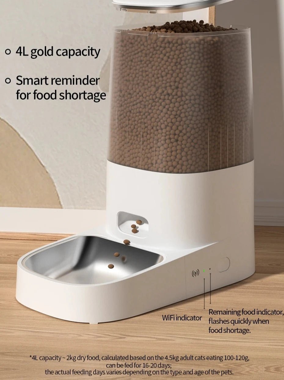 Smart-Dwelling - Automatic WiFi Pet Food Dispenser - Smart Feeder for Cats and Dogs