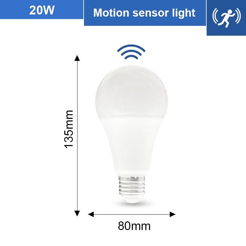 Smart-Dwelling - LED 6W 9W 12W 15W 18W 20W PIR Motion Radar Sensor LED Bulb E27 🔖 SALE! Buy 3 or More, Get 20% Off!