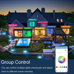 Smart-Dwelling - Modern LED Ceiling Lamp with RGB Dimming Smart Features Bluetooth App Controlled 220V