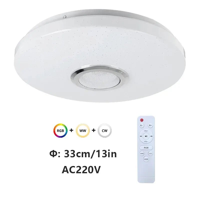 Smart-Dwelling - Modern LED Ceiling Lamp with RGB Dimming Smart Features Bluetooth App Controlled 220V