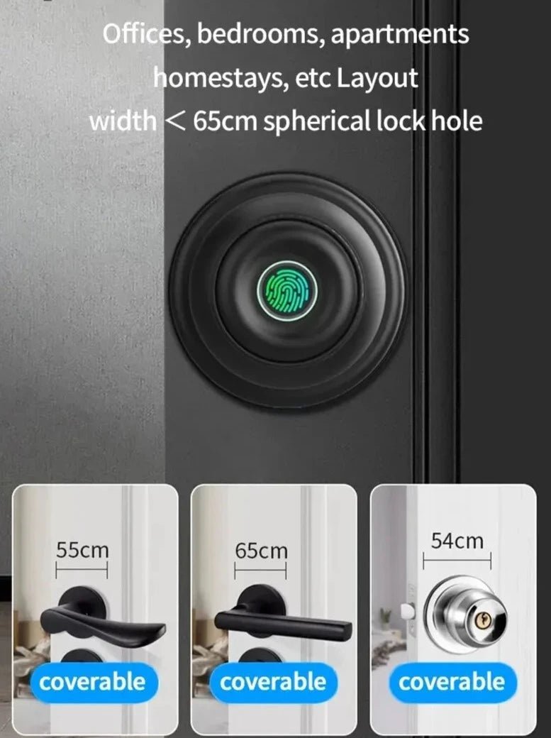 Smart-Dwelling - Smart Door Knob Fingerprint Door Lock Biometric with App for Home Bedroom