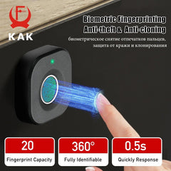 Smart - Dwelling - Biometric Fingerprint Lock Black Keyless Cabinet Lock Smart Drawer Locks Anti - theft Door Lock Long Standby Time Door Hardware