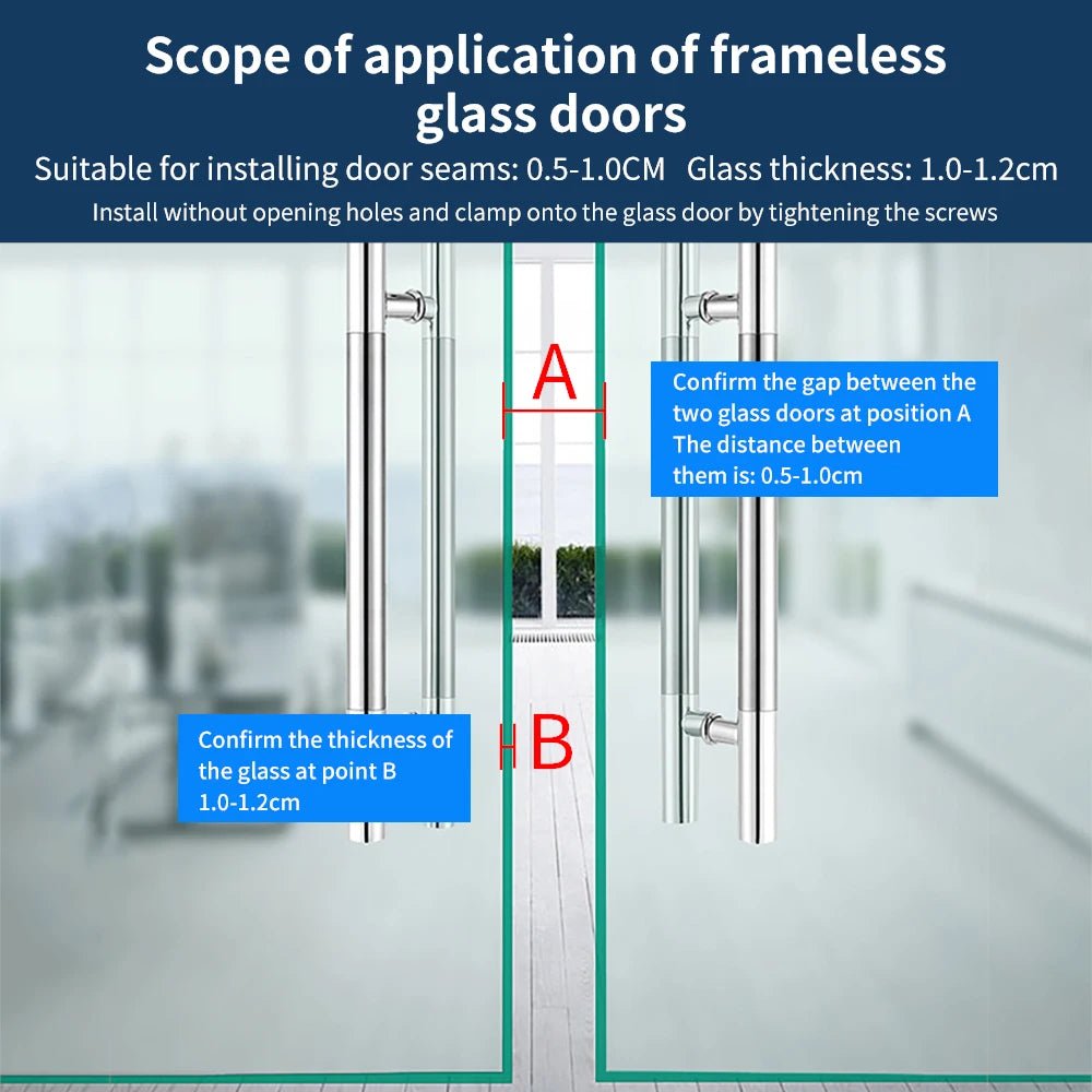 Smart - Dwelling - Electronic Digital Fingerprint Glass Door Lock - Bluetooth App, Passcode, IC Card, Keyless Smart Phone Lock