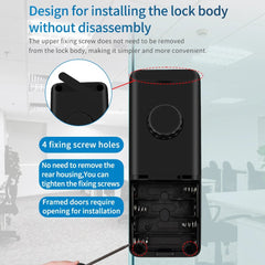 Smart - Dwelling - Electronic Digital Fingerprint Glass Door Lock - Bluetooth App, Passcode, IC Card, Keyless Smart Phone Lock