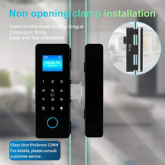 Smart - Dwelling - Electronic Digital Fingerprint Glass Door Lock - Bluetooth App, Passcode, IC Card, Keyless Smart Phone Lock