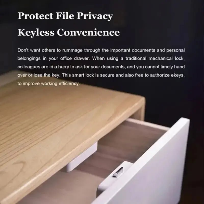 Smart - Dwelling - Tuya Bluetooth Drawer Lock - Wireless Smart Security Keyless Invisible Safety Cabinet Electronic Lock