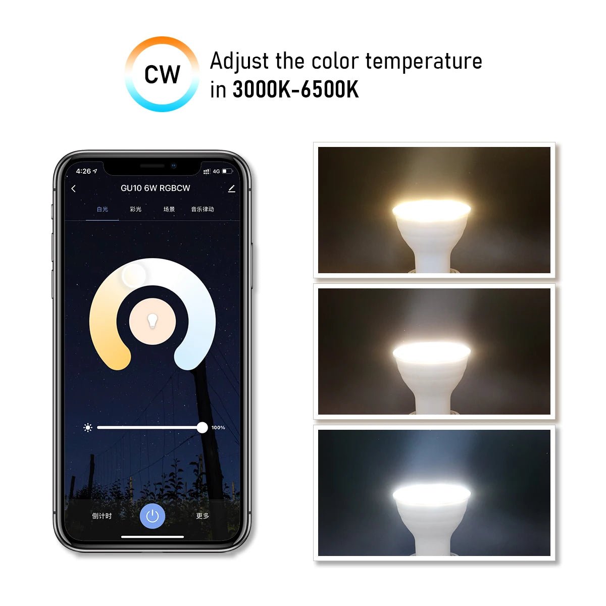 Smart-Dwelling - Tuya RGB Smart Wi-Fi LED Bulb Dimmable Compatible with Alexa/Google Home