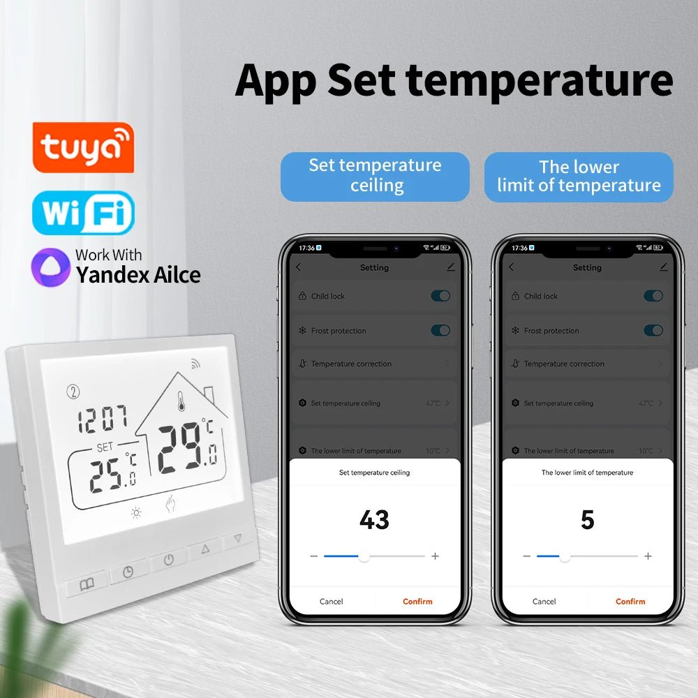 Smart-Dwelling - Tuya Smart WIFI Room Thermostat Water/Gas Boiler Electric Floor Water Heating Temperature Controller Google Alexa Yandex Alice