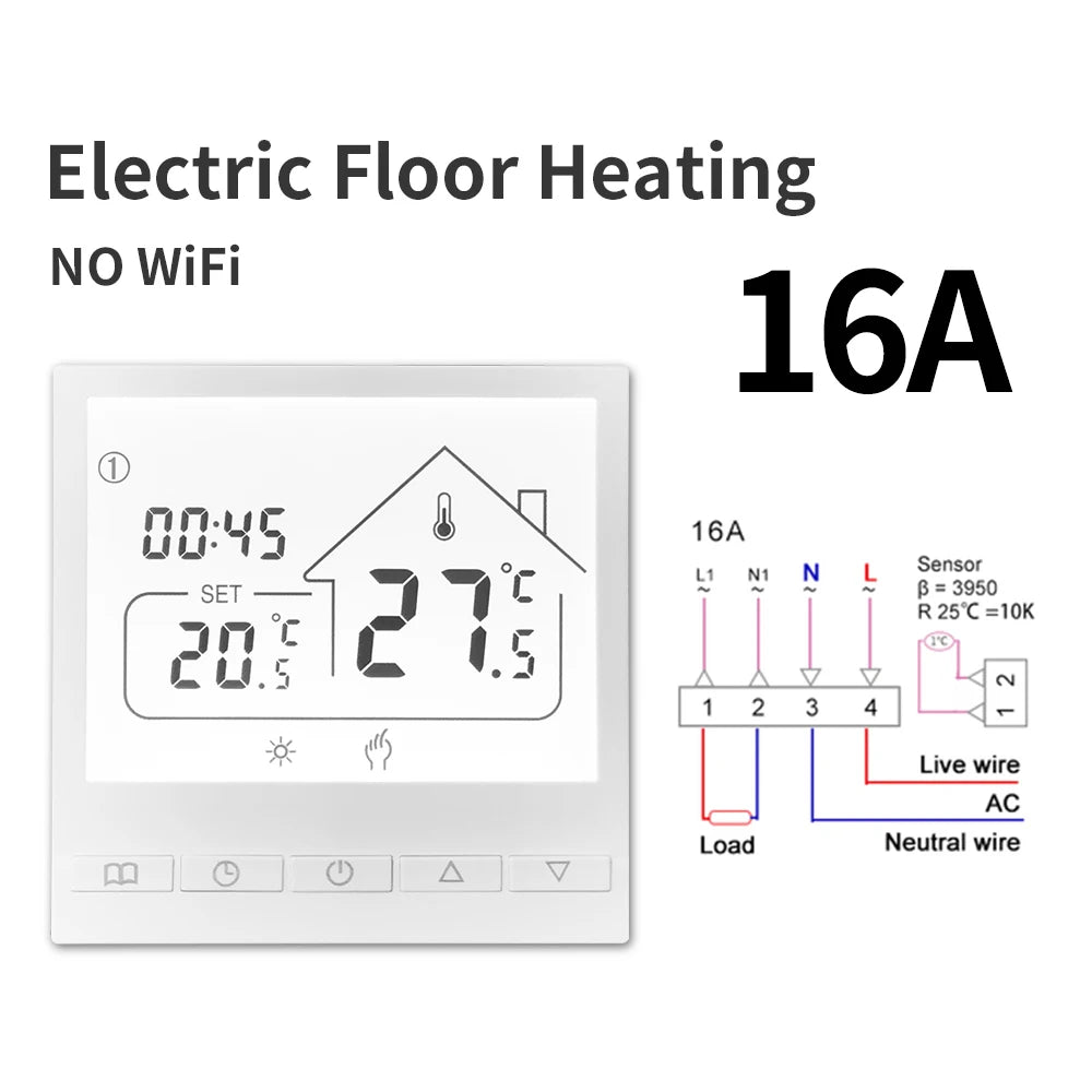 Smart-Dwelling - Tuya Smart WIFI Room Thermostat Water/Gas Boiler Electric Floor Water Heating Temperature Controller Google Alexa Yandex Alice