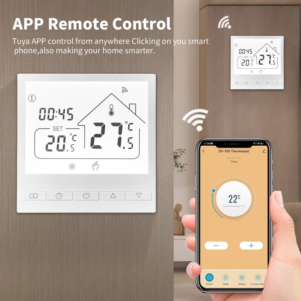 Smart-Dwelling - Tuya Smart WIFI Room Thermostat Water/Gas Boiler Electric Floor Water Heating Temperature Controller Google Alexa Yandex Alice