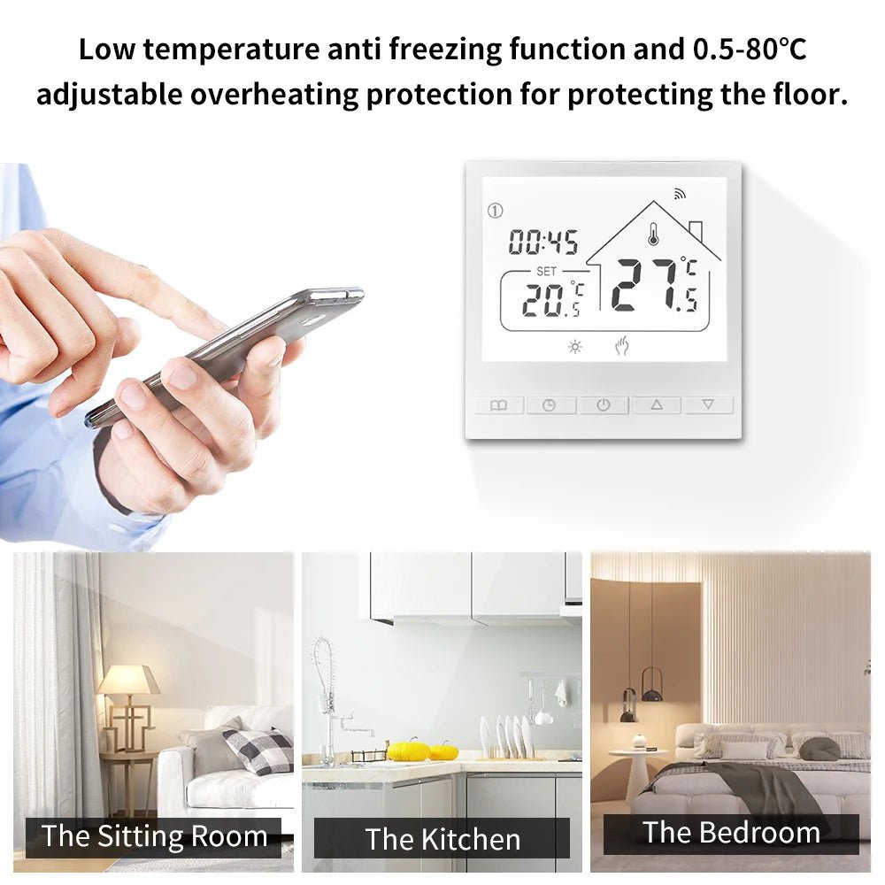 Smart-Dwelling - Tuya Smart WIFI Room Thermostat Water/Gas Boiler Electric Floor Water Heating Temperature Controller Google Alexa Yandex Alice