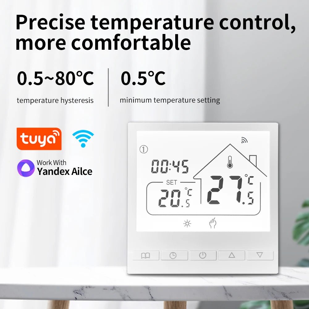 Smart-Dwelling - Tuya Smart WIFI Room Thermostat Water/Gas Boiler Electric Floor Water Heating Temperature Controller Google Alexa Yandex Alice