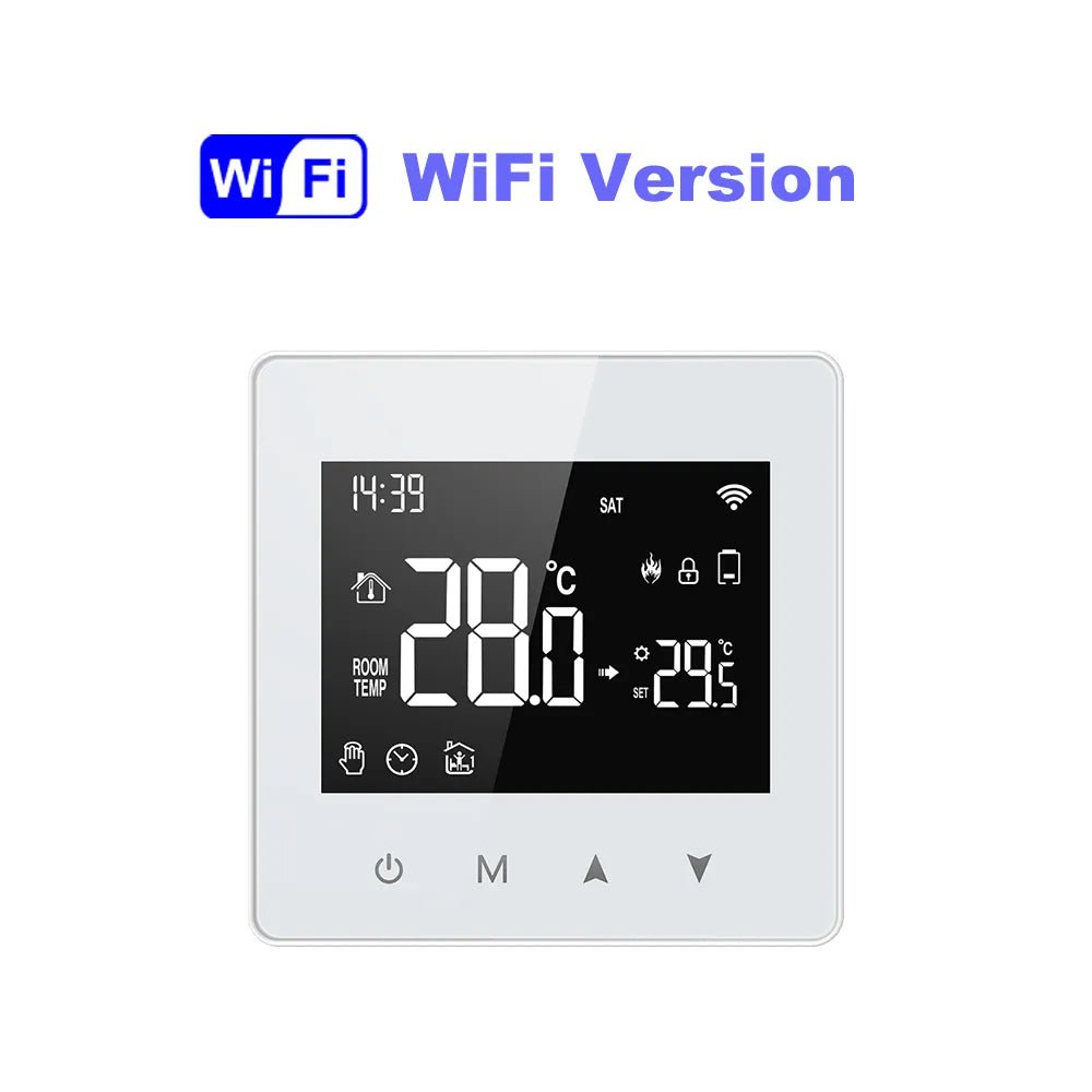 Smart-Dwelling - Tuya WiFi Zigbee Thermostat Battery-Powered Temperature Controller for Gas Boiler, for Alexa Google Home