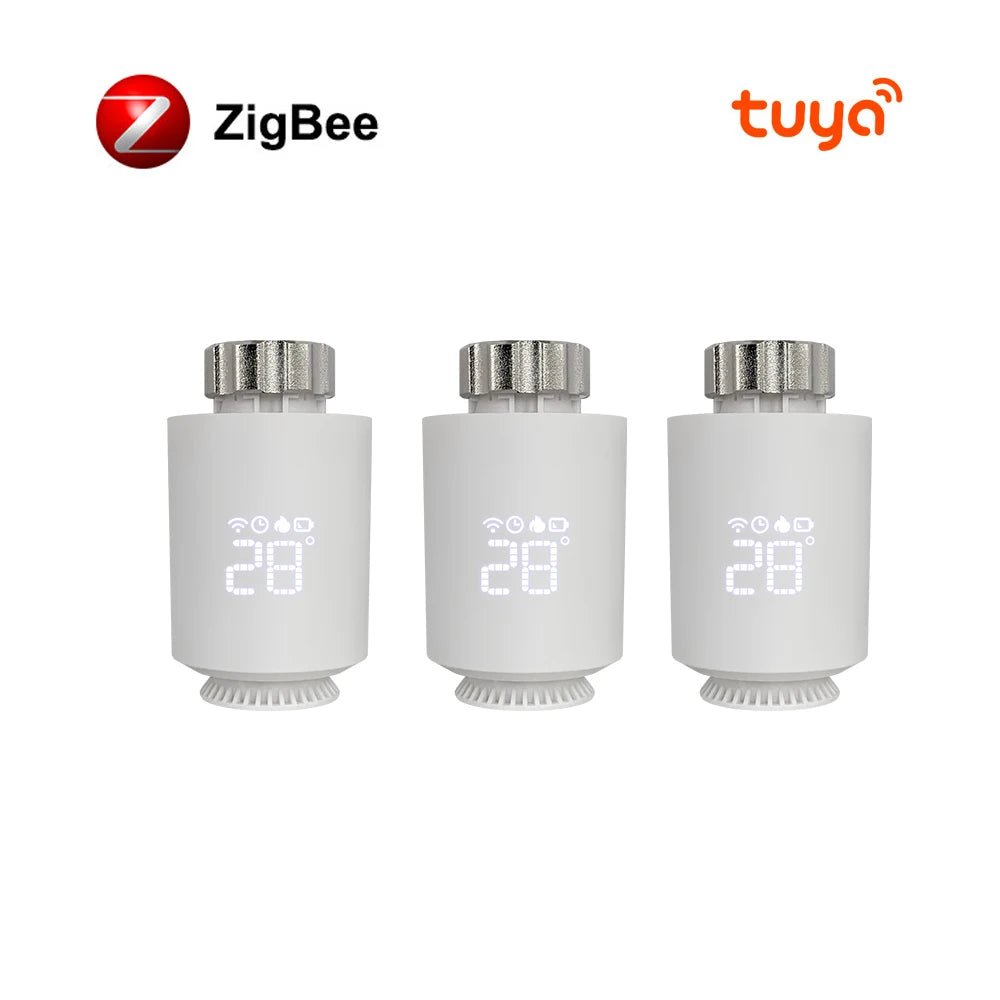 Smart-Dwelling - Tuya ZigBee3.0 Smart Radiator Thermostat Valve with APP Remote Control and Voice Command