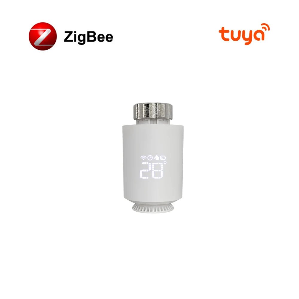 Smart-Dwelling - Tuya ZigBee3.0 Smart Radiator Thermostat Valve with APP Remote Control and Voice Command