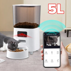 Smart-Dwelling - Smart WiFi Pet Feeder With or Without Camera and Dual Power System - 5L