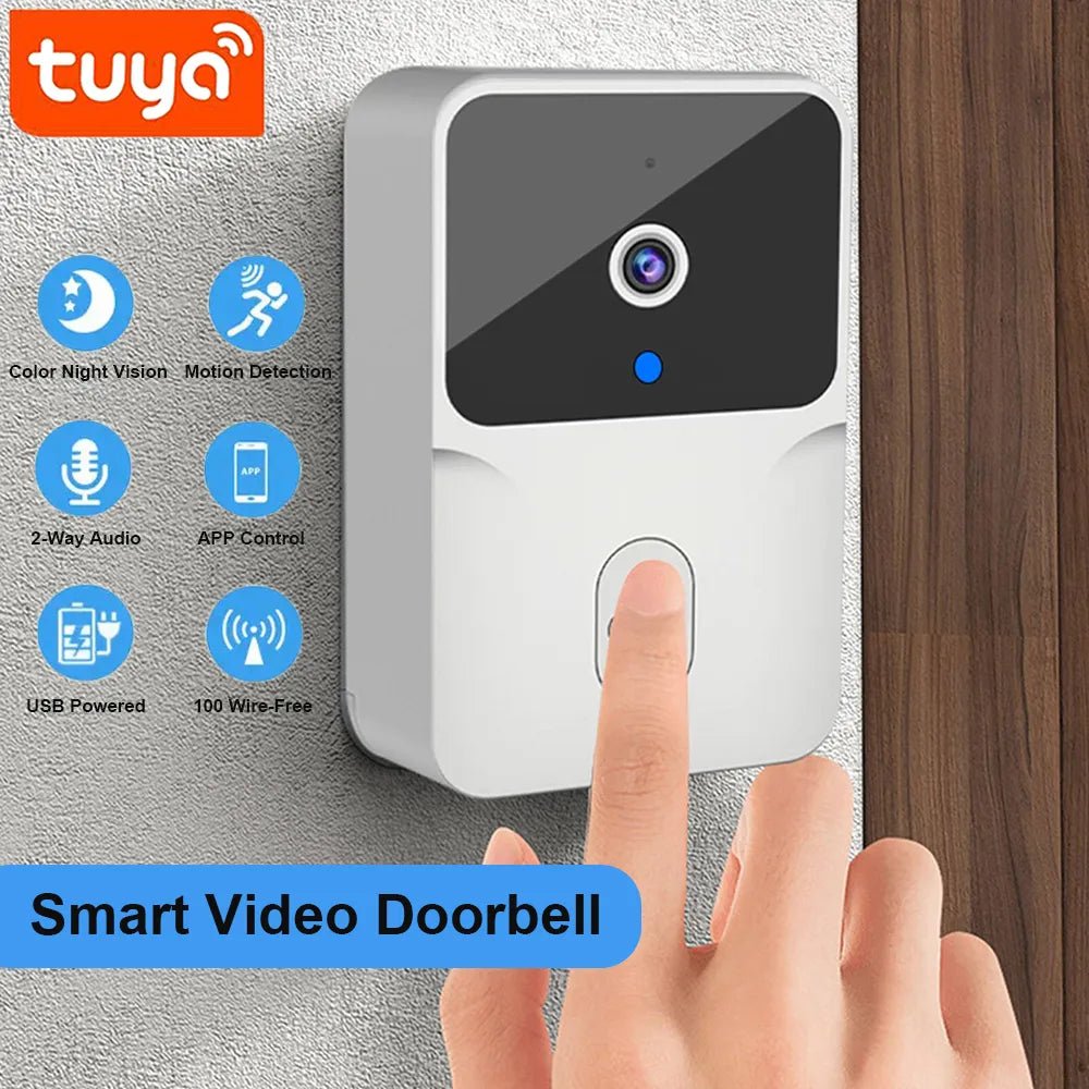 Smart-Dwelling - Tuya Smart Video Doorbell – Wireless HD Camera, PIR Motion Detection, IR Alarm, WiFi Intercom, Smart Home System