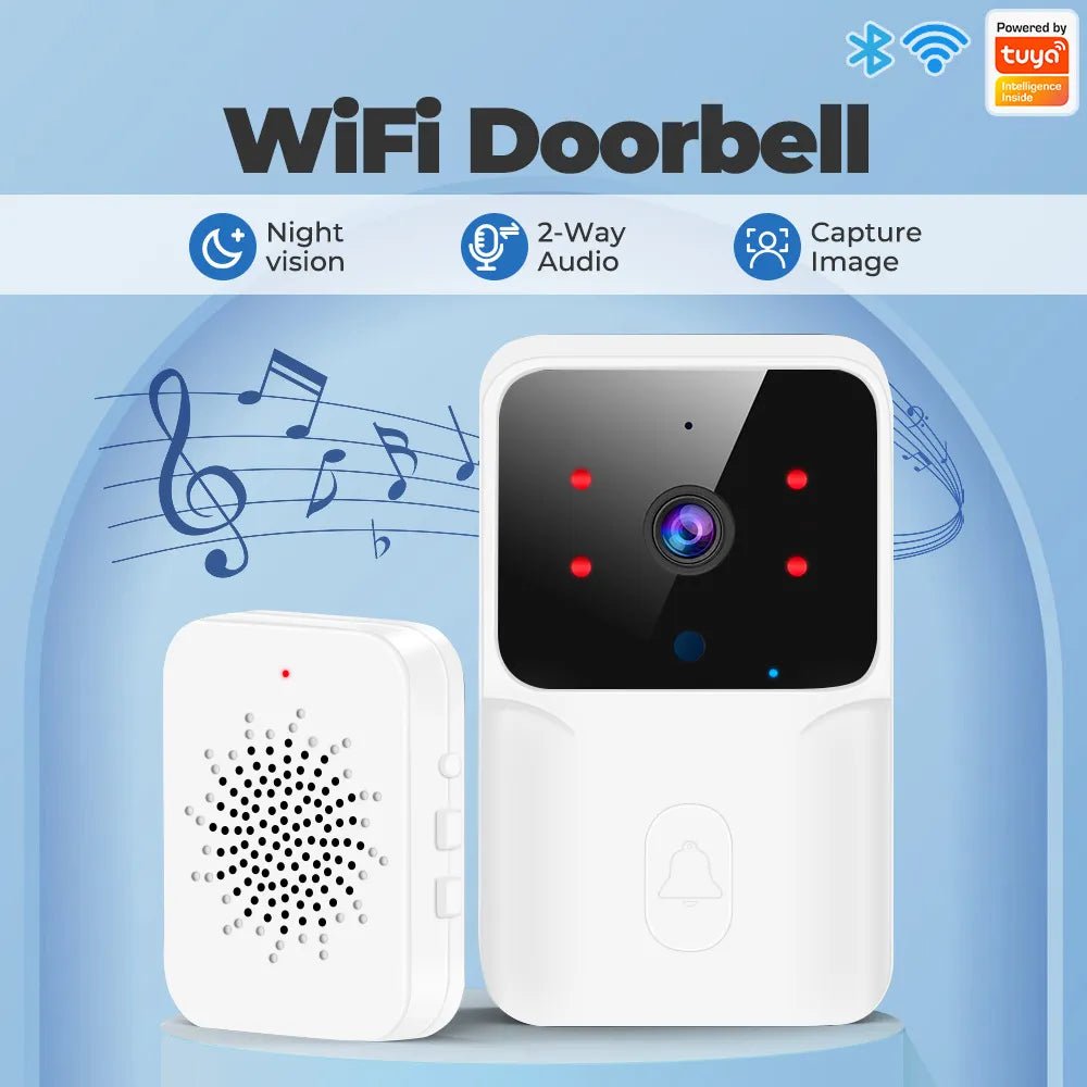 Smart-Dwelling - Tuya Smart Video Doorbell – Wireless HD Camera, PIR Motion Detection, IR Alarm, WiFi Intercom, Smart Home System