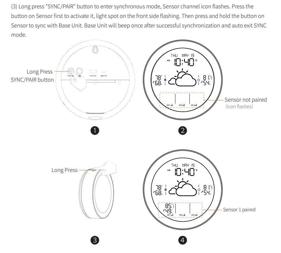 Smart-Dwelling - Tuya WiFi Clock 3-Day Weather Forecast Wireless Smart Thermometer Hygrometer Remote Gauge Alarm Clock