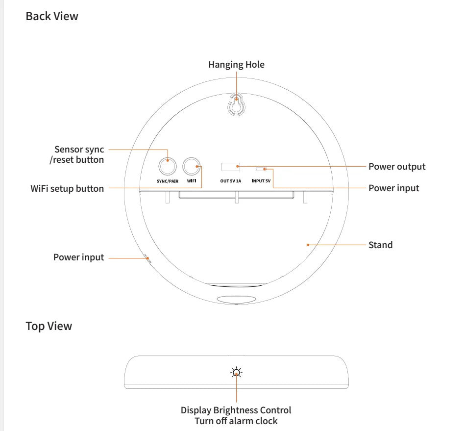 Smart-Dwelling - Tuya WiFi Clock 3-Day Weather Forecast Wireless Smart Thermometer Hygrometer Remote Gauge Alarm Clock