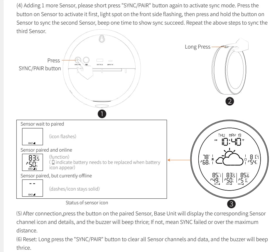 Smart-Dwelling - Tuya WiFi Clock 3-Day Weather Forecast Wireless Smart Thermometer Hygrometer Remote Gauge Alarm Clock