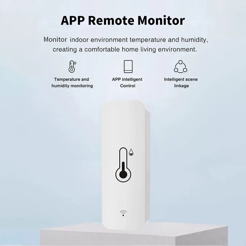 Smart-Dwelling - Tuya WiFi Temperature Humidity Sensor Smart Life Remote Monitor Compatible with Alexa Google Assistant