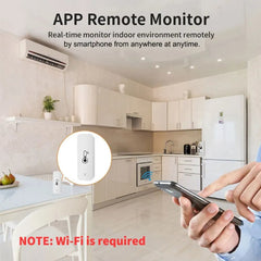 Smart-Dwelling - Tuya WiFi Temperature Humidity Sensor Smart Life Remote Monitor Compatible with Alexa Google Assistant