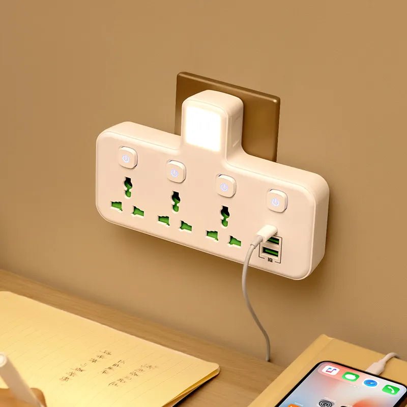 Smart-Dwelling - UK Plug 3 AC Universal Outlet Power With 3 USB Ports Wall Socket