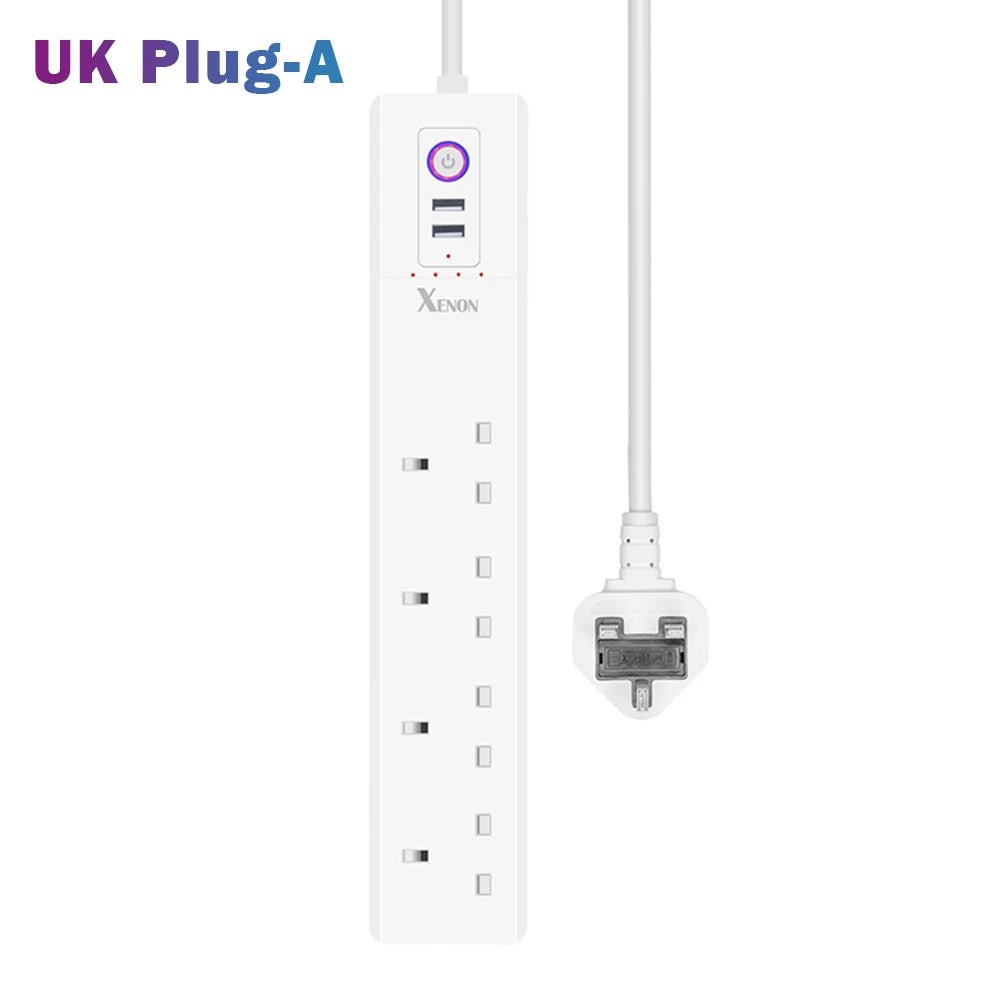 Smart-Dwelling - WiFi Bluetooth Voice Remote Control Smart Plug Power Strip Extension Cord Multi Plug Timer Socket