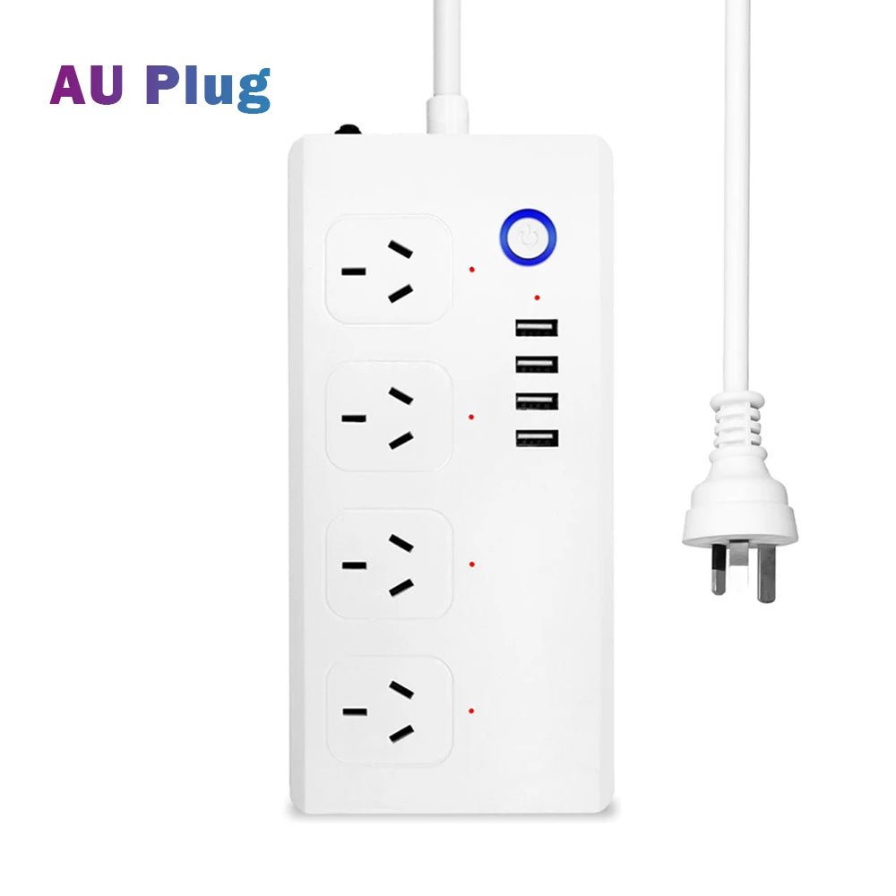 Smart-Dwelling - WiFi Bluetooth Voice Remote Control Smart Plug Power Strip Extension Cord Multi Plug Timer Socket