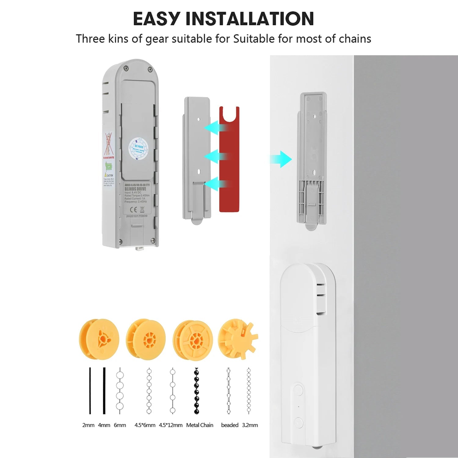 Smart-Dwelling - Zigbee Control Solar Powered Smart Blinds Drive Motor Tuya Motorized Chain Roller Control Shade Shutter Drive Motor Opener